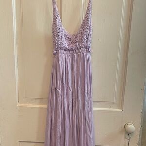 Pink Lily Lilac maxi Ruffle Dress
